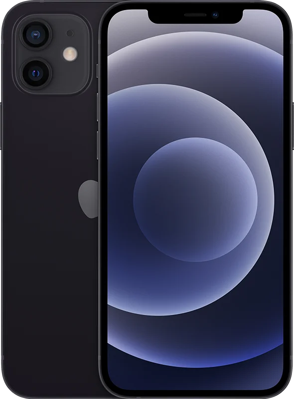 Apple iPhone 12 Black Back Front